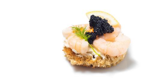 美味虾球鱼子酱图片