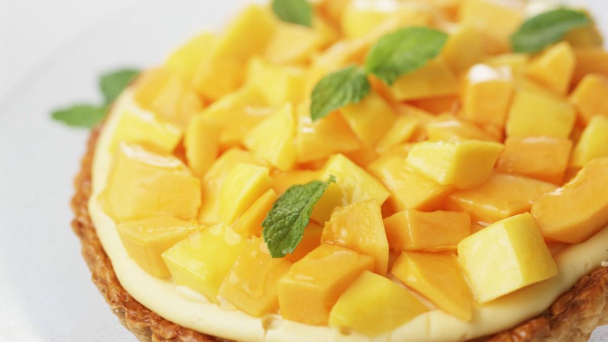 香甜可口的芒果蛋糕