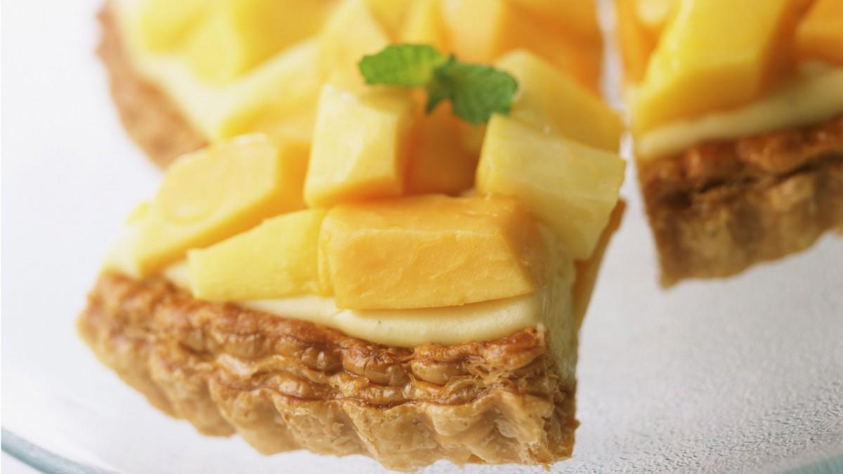 香甜可口的芒果蛋糕图片