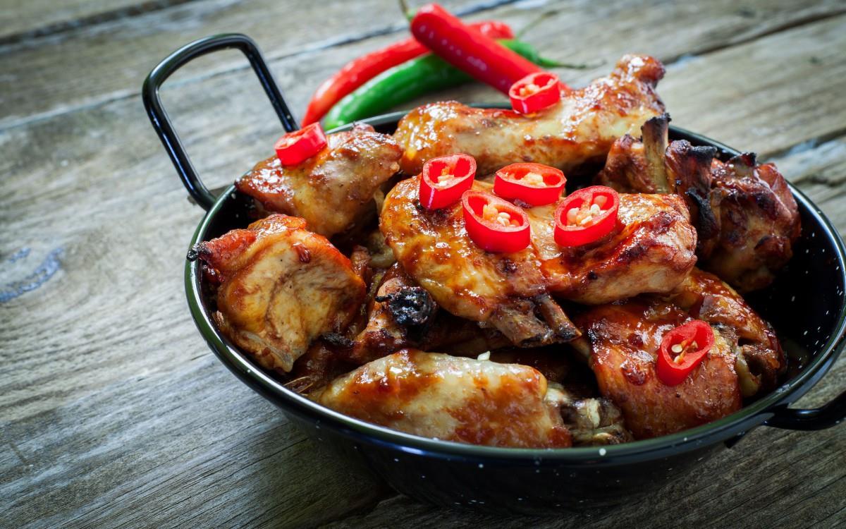 烤鸡腿鸡翅图片