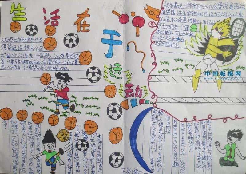 生命在于运动手抄报图片大全 16张体育手抄报