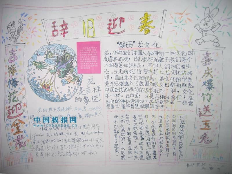 辞旧迎春手抄报 9张春节手抄报