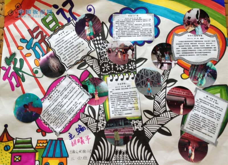 旅游日记手抄报图片 10张小学生手抄报