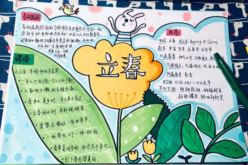 立春手抄报图片 15张春天手抄报