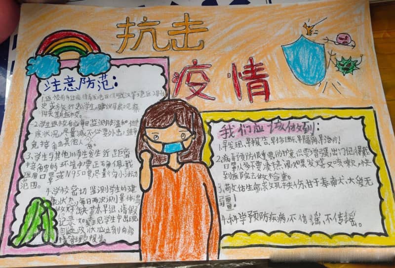 抗击疫情 手抄报 16张健康手抄报
