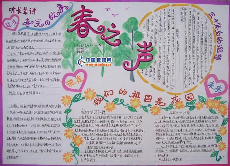 祖国的过去现在和未来手抄报 16张爱祖国手抄报