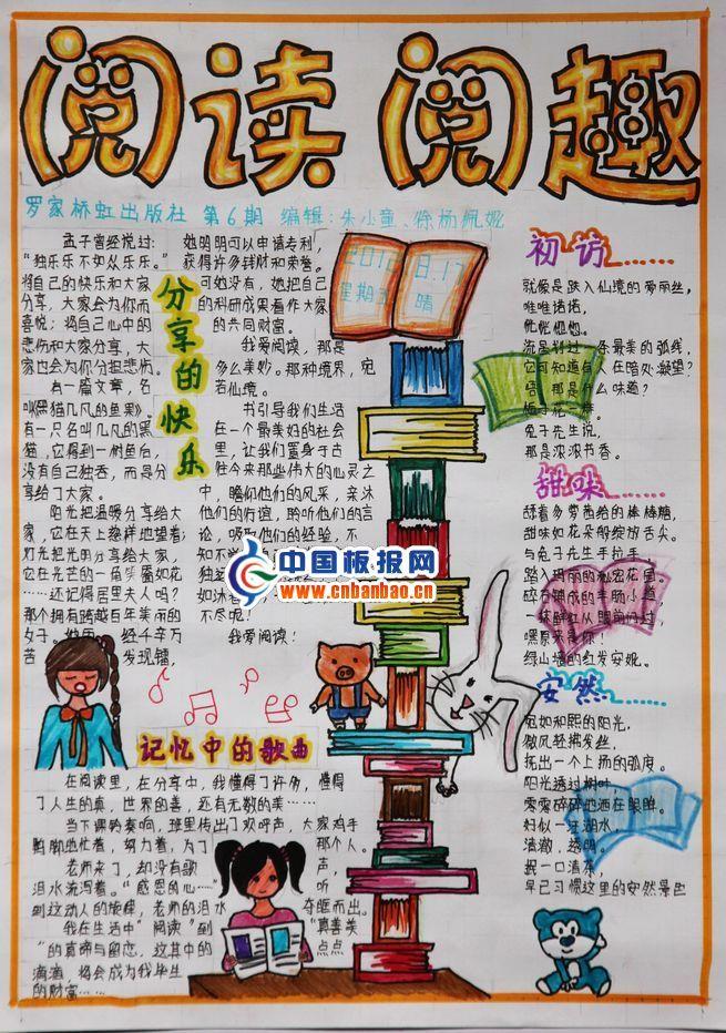 阅读阅趣手抄报 15张读书手抄报