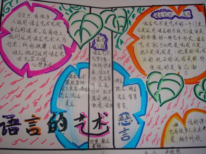 五年级语言的艺术手抄报图片 9张语文手抄报