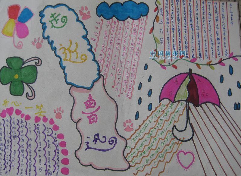 走进鲁迅手抄报图片大全 12张读书手抄报