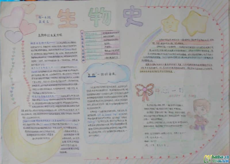 生物手抄报版面设计图欣赏 16张生物手抄报