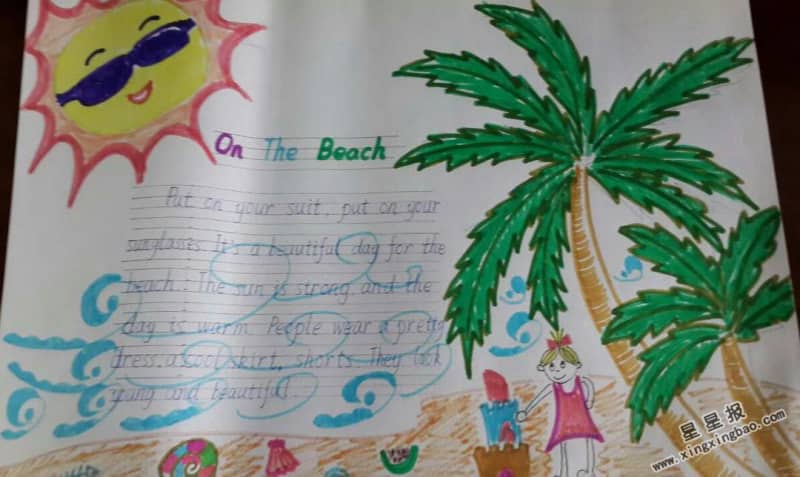 OnTheBeach英语手抄报内容 9张英语手抄报