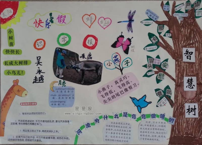 小学生识字手抄报资料 16张小学生手抄报