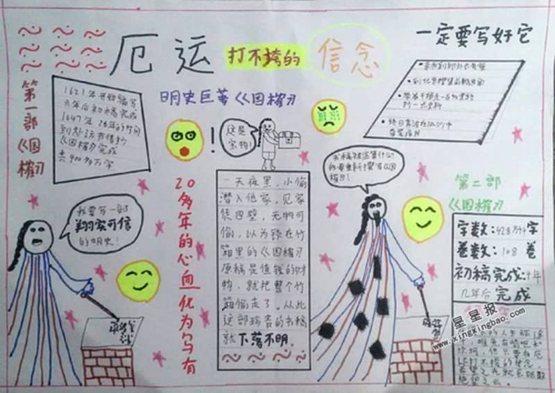 厄运打不垮的信念手抄报 9张小学生手抄报