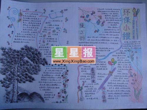 环保手抄报资料——绿之韵 14张环保手抄报